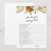 Pumpkin Wie kent Mama Beste Baby shower Kaart (Voorkant / Achterkant)