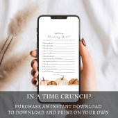 Pumpkin Wie kent Mama Game Kaart