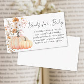 Pumpkin Wildflower Baby shower Boeken voor Baby Informatiekaartje
