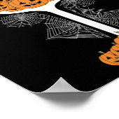 Pumpkin Wine Gl Spider Webkostuum Easy Halloween Poster (Hoek)