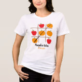 Pumpkin wint altijd pompoen vs. appel T-shirt (Voorkant)