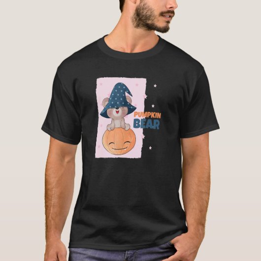 Pumpkin Witch Bear T-shirt (Voorkant)