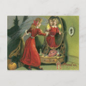 Pumpkin Witch Black Cat Ghost Briefkaart (Voorkant)