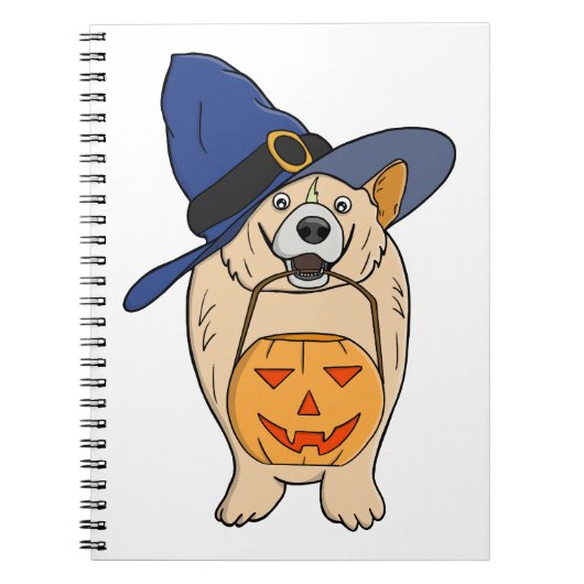Pumpkin Witch Dog Notitieboek (Voorkant)
