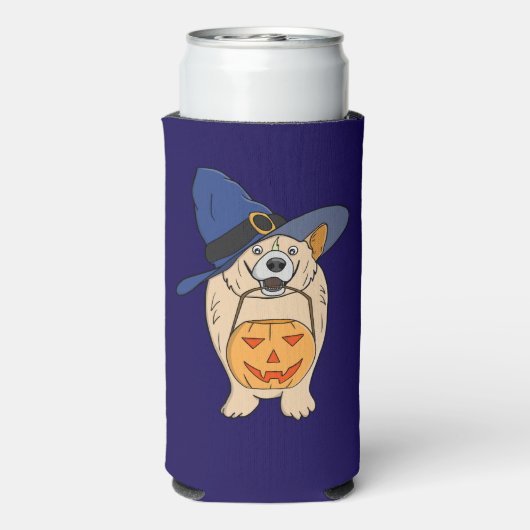 Pumpkin Witch Dog Seltzer Blikjeskoeler (Seltzer Achterkant)