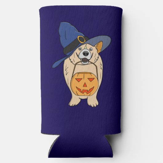 Pumpkin Witch Dog Seltzer Blikjeskoeler (Achterkant)