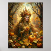 Pumpkin Witch Fairy - Betoverde Halloween Wall Art Poster (Voorkant)