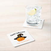 Pumpkin Witch Halloween Party Paper Drink Coasters Kartonnen Onderzetters (Insitu)
