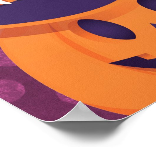 Pumpkin Witch Happy Halloween Poster (Hoek)