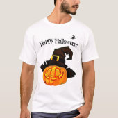 Pumpkin Witch Happy Halloween-shirt T-shirt (Voorkant)