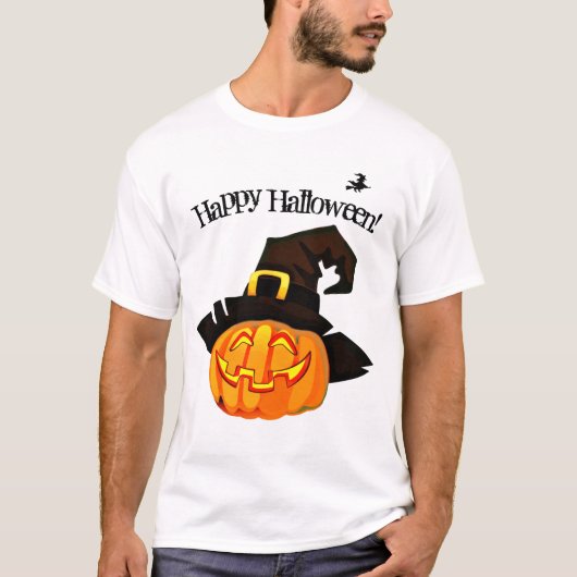 Pumpkin Witch Happy Halloween-shirt T-shirt (Voorkant)