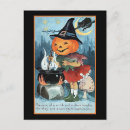 Pumpkin Witch Invitation Briefkaart