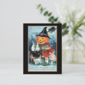  Pumpkin Witch Invitation Briefkaart (Staand voorkant)