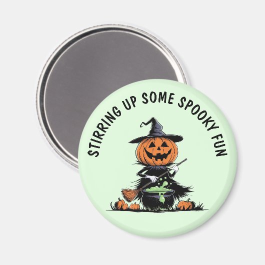 Pumpkin Witch Magneet (Voorkant / Achterkant)