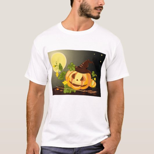 Pumpkin Witch Mannen T-Shirt (Voorkant)