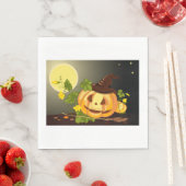 Pumpkin Witch Paper Napkins Servet (Insitu)