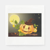 Pumpkin Witch Paper Napkins Servet (Voorkant)