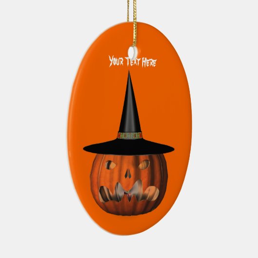 Pumpkin Witch Pet Halloween Ornament (Rechts)