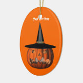 Pumpkin Witch Pet Halloween Ornament (Links)