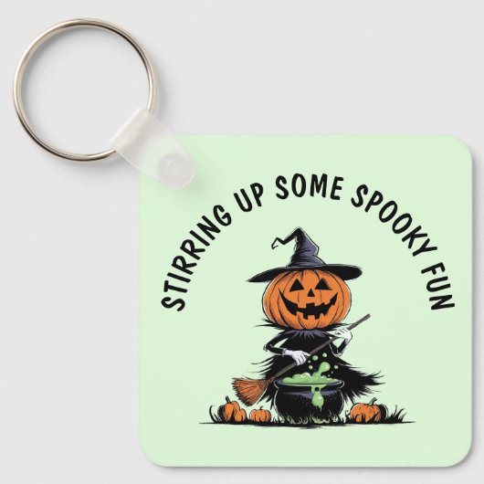 Pumpkin Witch Sleutelhanger (Voorkant)