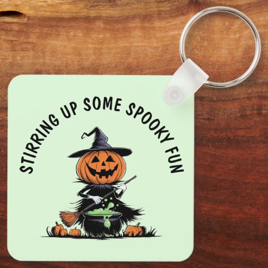 Pumpkin Witch Sleutelhanger (Achterkant)