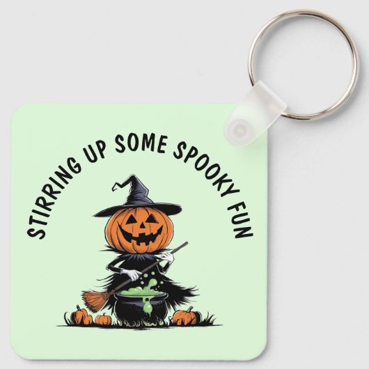 Pumpkin Witch Sleutelhanger (Achterkant)