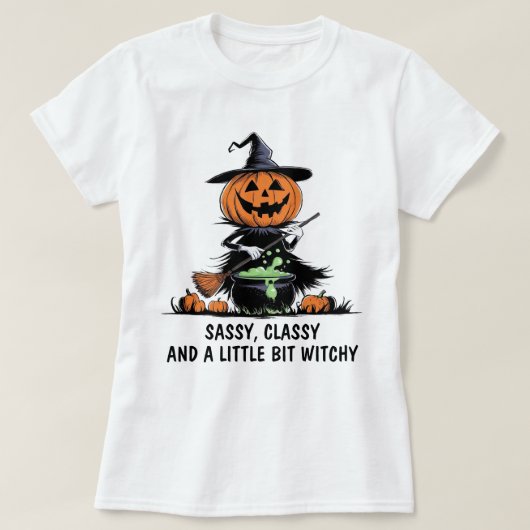 Pumpkin Witch T-shirt (Design voorkant)