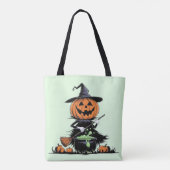 Pumpkin Witch Tote Bag (Achterkant)