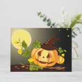 Pumpkin Witch-uitnodigingen Kaart (Staand voorkant)