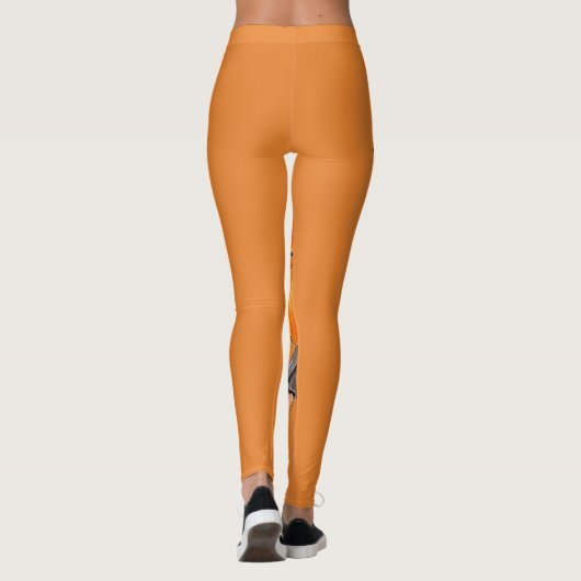 Pumpkin Witch Warlock Halloween Dance Fancy eng Leggings (Achterkant)