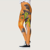 Pumpkin Witch Warlock Halloween Dance Fancy eng Leggings (Links)