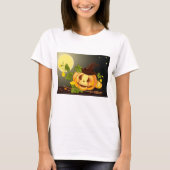 Pumpkin Witch Womens T-Shirt (Voorkant)