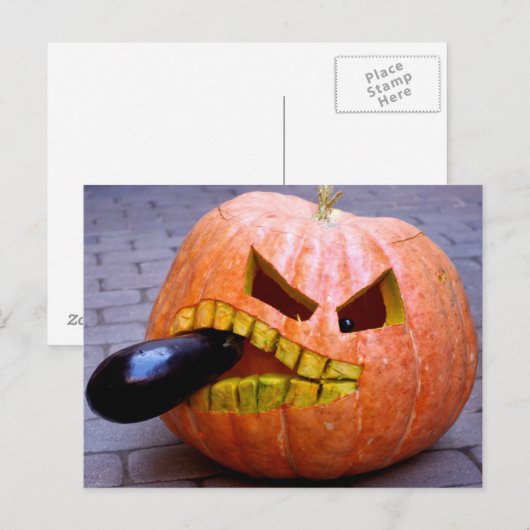 Pumpkin with Eggplant Briefkaart (Voorkant / Achterkant)
