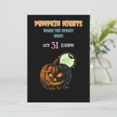 Pumpkin with Full Moon & Halloween Kaart (Staand voorkant)