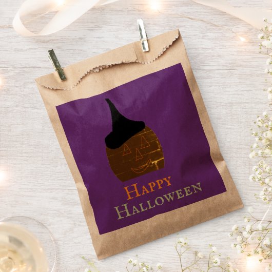 Pumpkin with Hat Favor Bag Bedankzakje (Geknipt)
