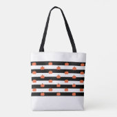 Pumpkin with White & Black Stripes - Personalized  Tote Bag (Achterkant)