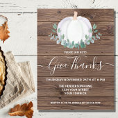 Pumpkin Wood Thanksgiving Briefkaart Uitnodiging