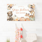 Pumpkin Woodland Baby shower Grote banner (Insitu)