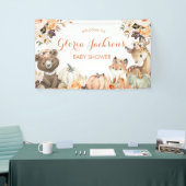 Pumpkin Woodland Baby shower Grote banner (Beurs)