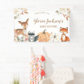 Pumpkin Woodland Baby shower Grote banner (Insitu)