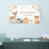 Pumpkin Woodland Baby shower Grote banner (Beurs)