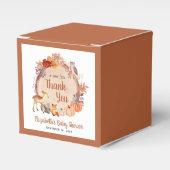 Pumpkin Woodland Terracotta Baby shower Dank u Bedankdoosjes (Voorkant Zijde)
