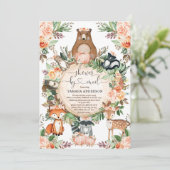 Pumpkin Woodland Wilde Dieren schokken per post Kaart (Staand voorkant)