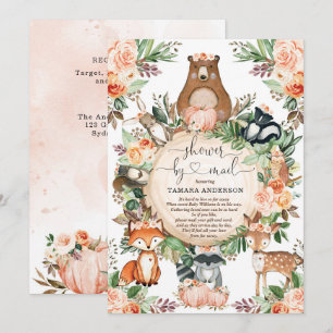 Pumpkin Woodland Wilde Dieren schokken per post Kaart