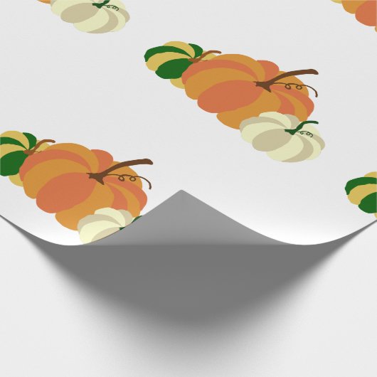 Pumpkin wrapping paper cadeaupapier (Hoek)