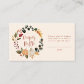 Pumpkin Wreath Baby Shower Diaper Raffle Informatiekaartje (Voorkant)