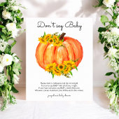 Pumpkin Zeg niet dat Baby Poster