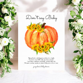 Pumpkin Zeg niet dat Baby Poster