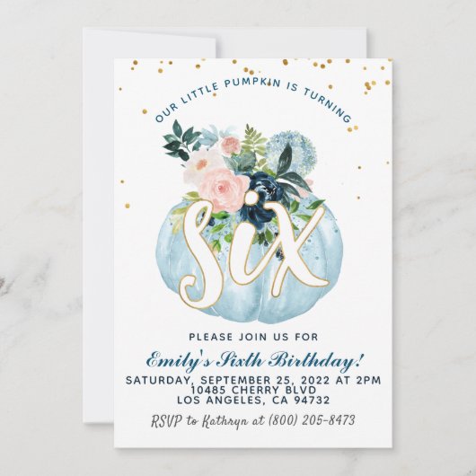 Pumpkin Zesde uitnodiging van afgelopen zaterdag (Voorkant)