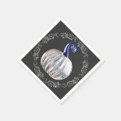 Pumpkin zilverblauw herfst elegant servet (Hoek)